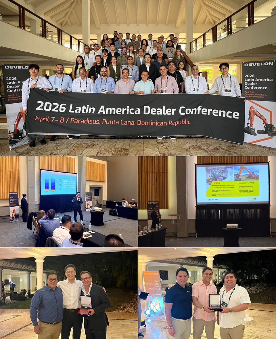 From April 6 to 10, HD Construction Equipment held the 2026 DEVELON Latin America Dealer Conference in Punta Cana, Dominican Republic.