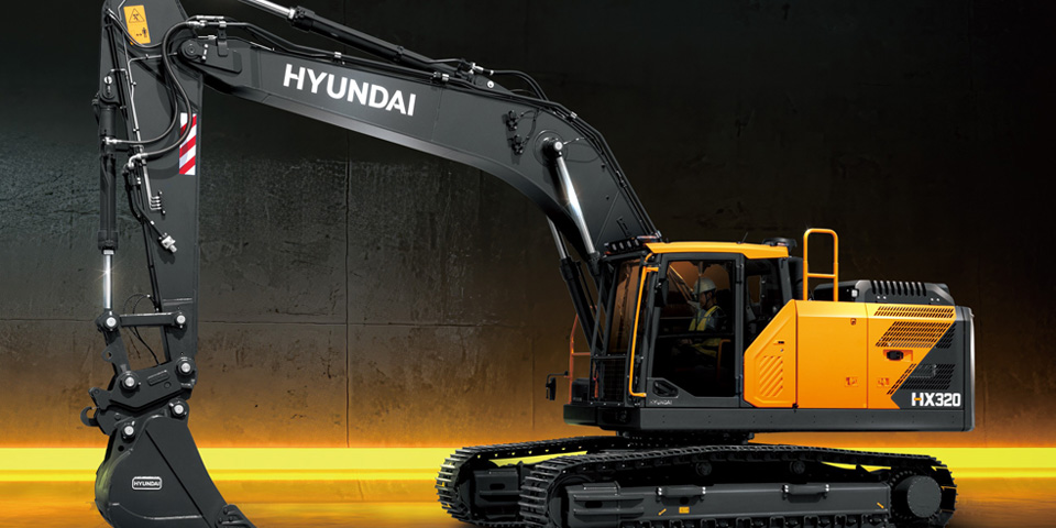 HD Construction Equipment's 32-ton next-generation model "HX320."