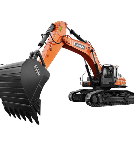 The DX530, a 53-ton large excavator from HD Construction Equipment's DEVELON lineup.
