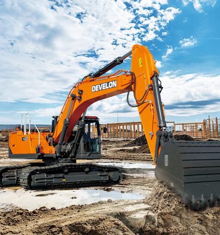 DX400, HD Construction Equipment's DEVELON 40-ton smart excavator